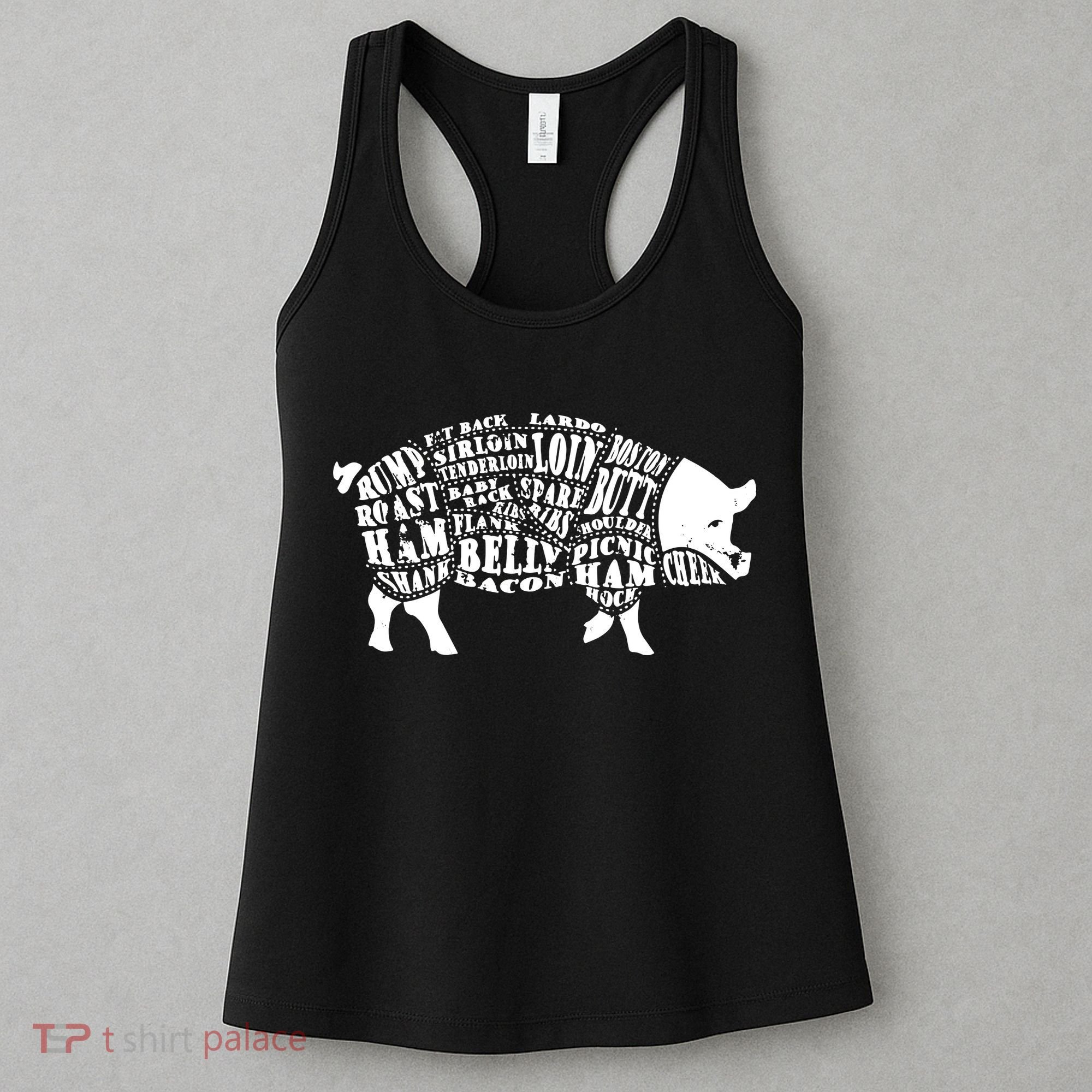 Bbq Pig Cuts Barbecue And Grilling Women's Tank Top
