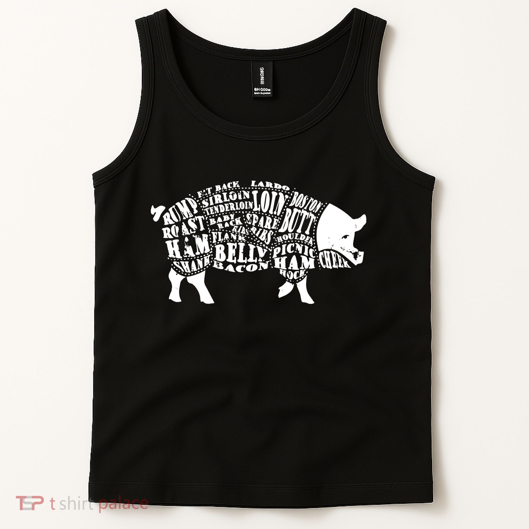 Bbq Pig Cuts Barbecue And Grilling Tank Top
