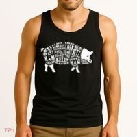 Bbq Pig Cuts Barbecue And Grilling Tank Top thumb 3