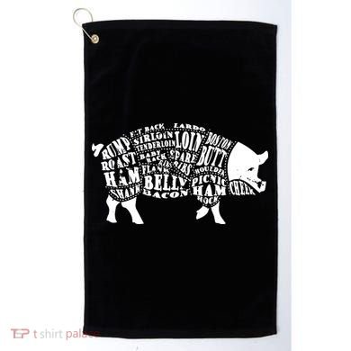 Bbq Pig Cuts Barbecue And Grilling Golf Towel