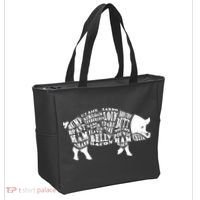 Bbq Pig Cuts Barbecue And Grilling Tote Bag thumb 2