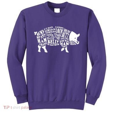 Bbq Pig Cuts Barbecue And Grilling Sweatshirt