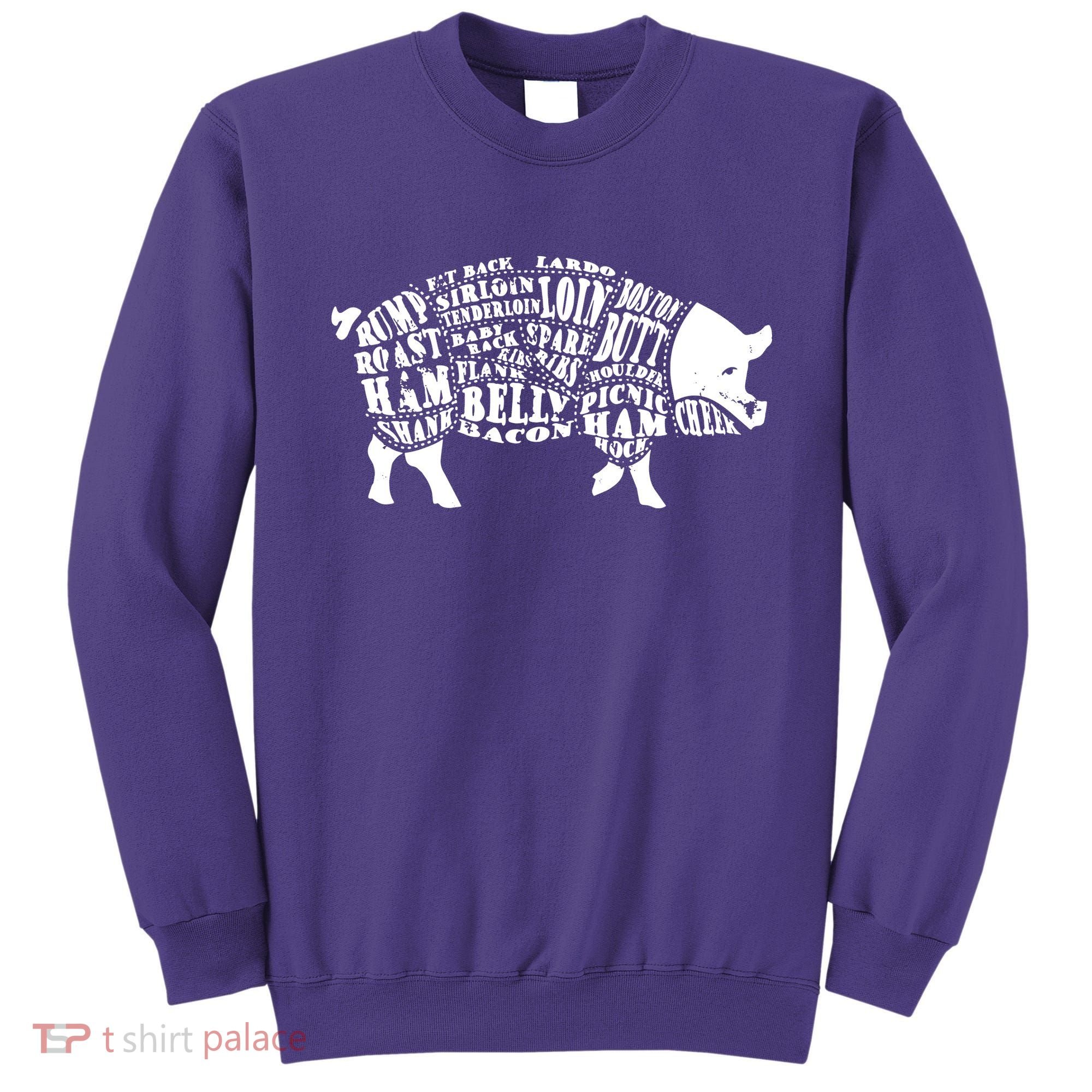 Bbq Pig Cuts Barbecue And Grilling Sweatshirt