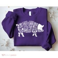 Bbq Pig Cuts Barbecue And Grilling Sweatshirt thumb 2