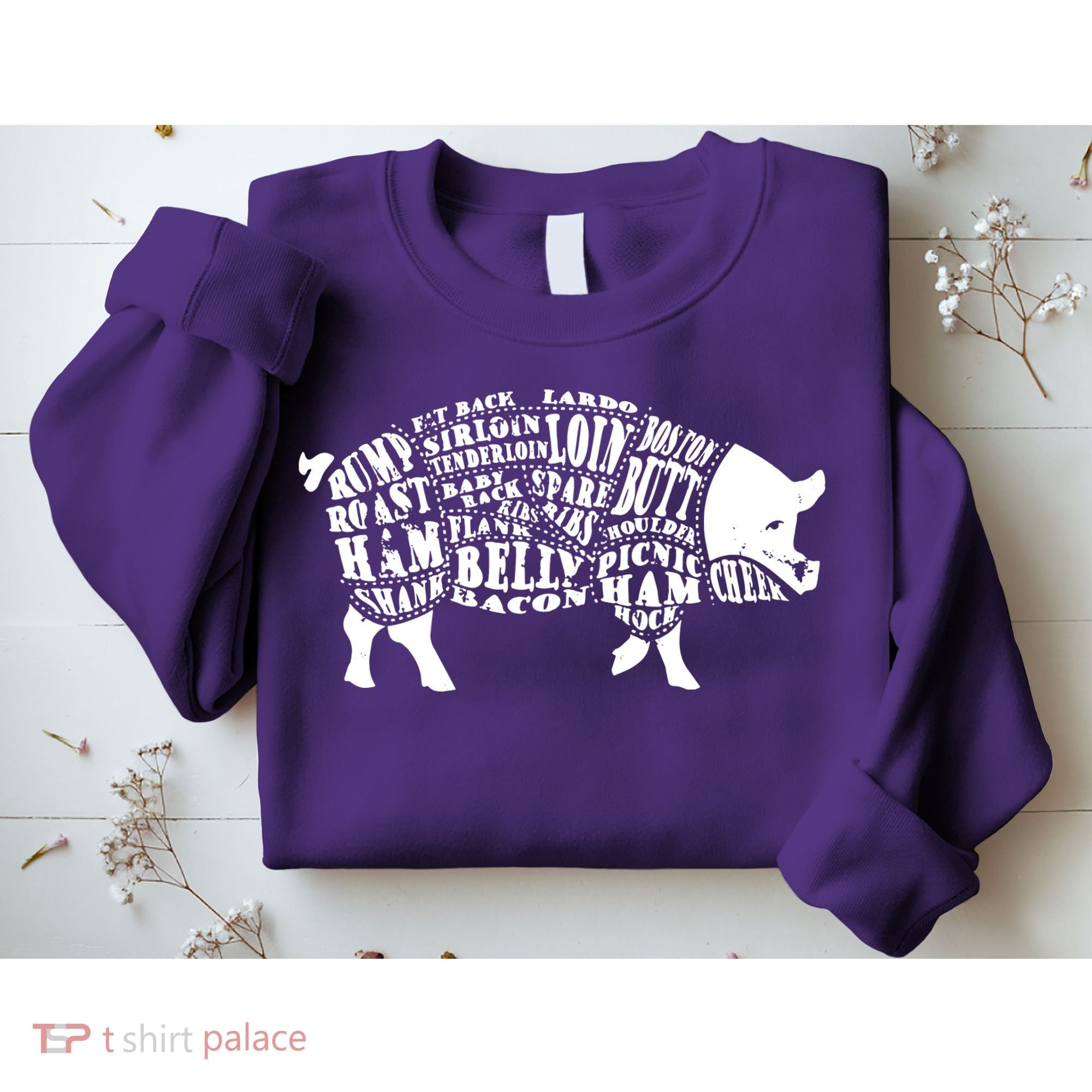 Bbq Pig Cuts Barbecue And Grilling Sweatshirt