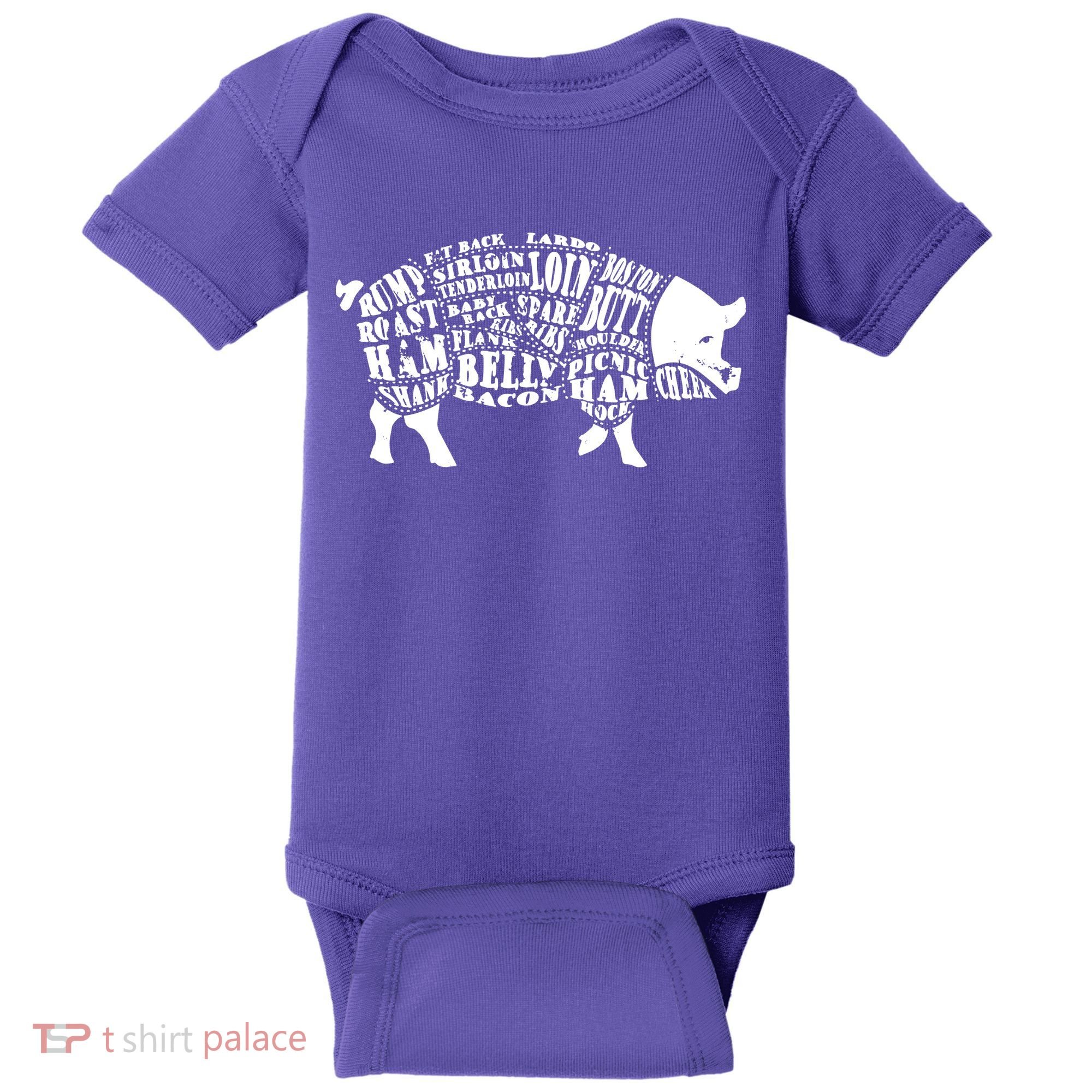 Bbq Pig Cuts Barbecue And Grilling Baby Bodysuit