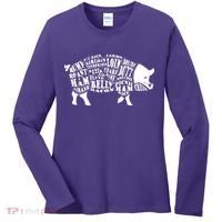 Bbq Pig Cuts Barbecue And Grilling Women's Long Sleeve Shirt thumb 0