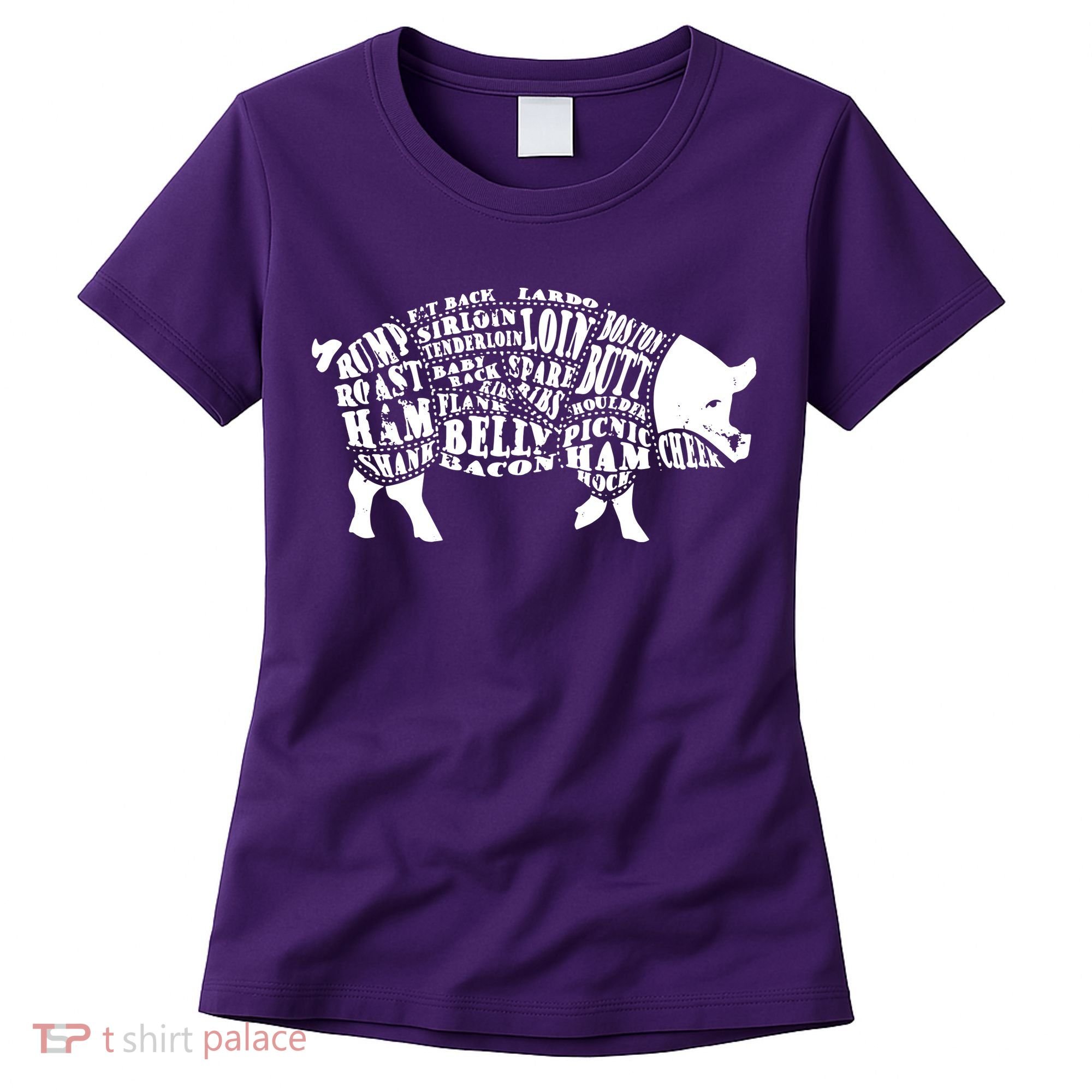 Bbq Pig Cuts Barbecue And Grilling Women's T-Shirt