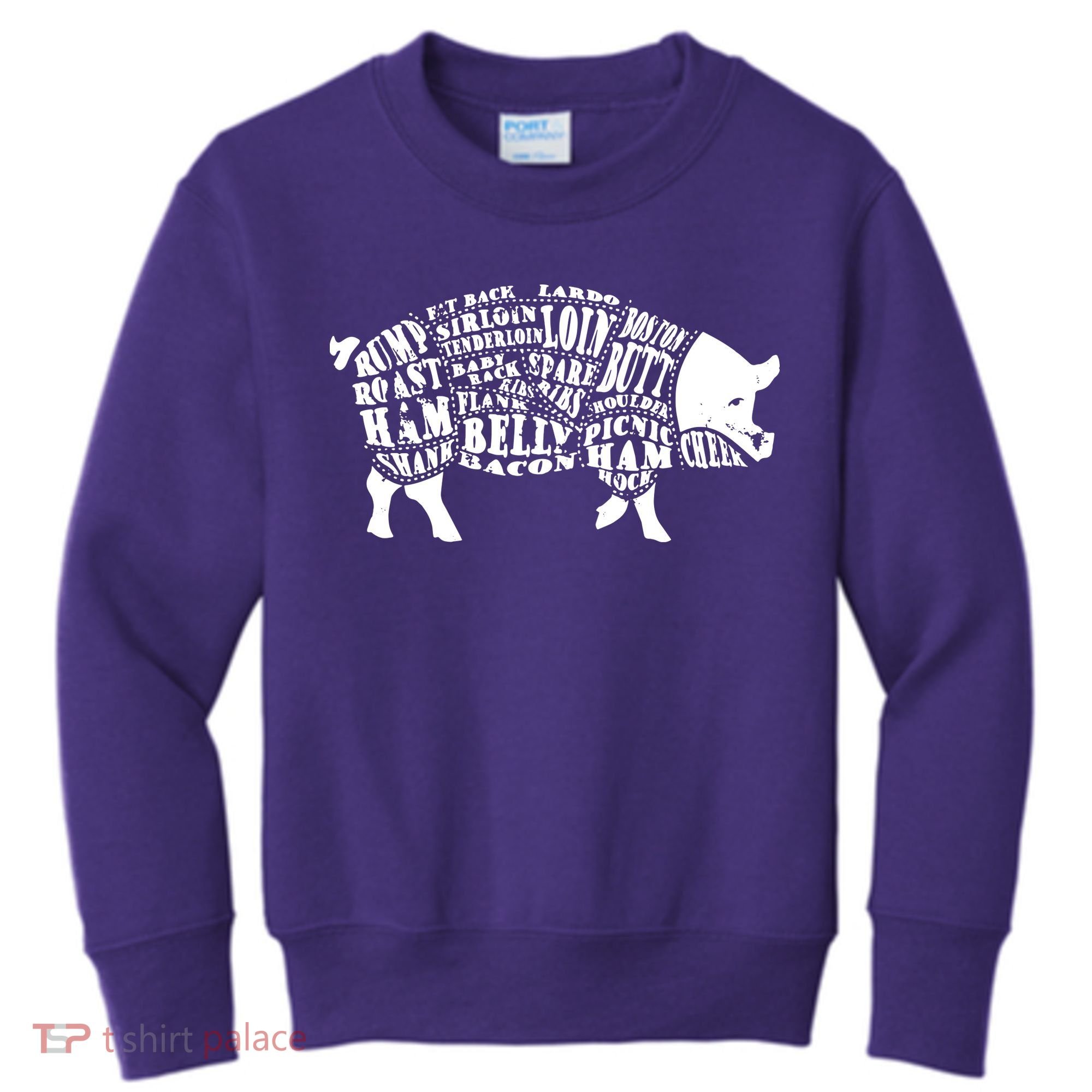 Bbq Pig Cuts Barbecue And Grilling Kids Sweatshirt