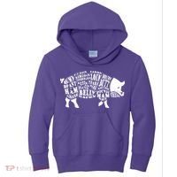 Bbq Pig Cuts Barbecue And Grilling Kids Hoodie thumb 0