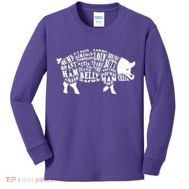 Bbq Pig Cuts Barbecue And Grilling Kids Long Sleeve Shirt