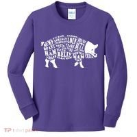 Bbq Pig Cuts Barbecue And Grilling Kids Long Sleeve Shirt thumb 0