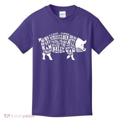 Bbq Pig Cuts Barbecue And Grilling Kids T-Shirt