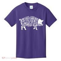 Bbq Pig Cuts Barbecue And Grilling Kids T-Shirt thumb 0