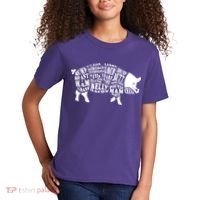 Bbq Pig Cuts Barbecue And Grilling Kids T-Shirt thumb 2
