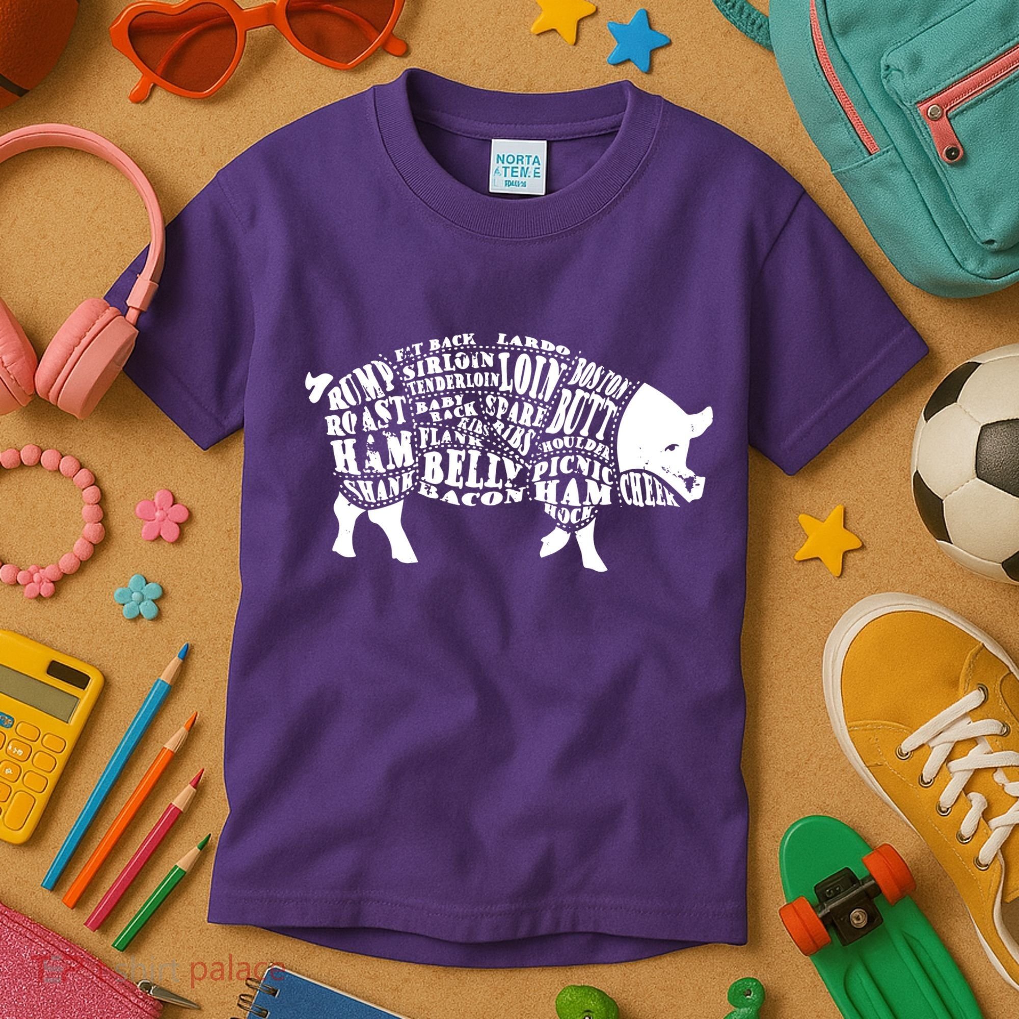 Bbq Pig Cuts Barbecue And Grilling Kids T-Shirt