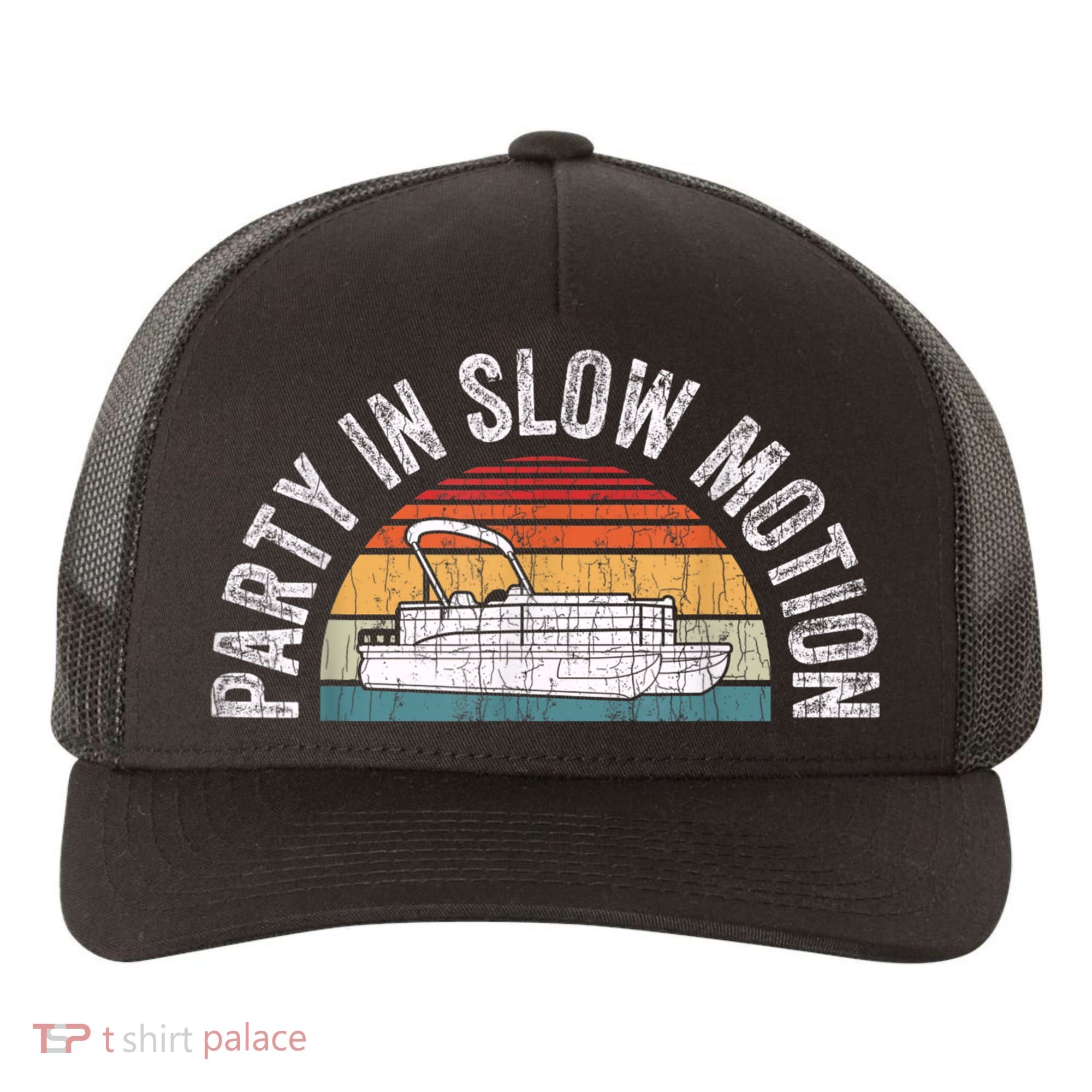Best Pontoon Captain Boat Party In Slow Motion Yupoong Adult 5-Panel Trucker Hat