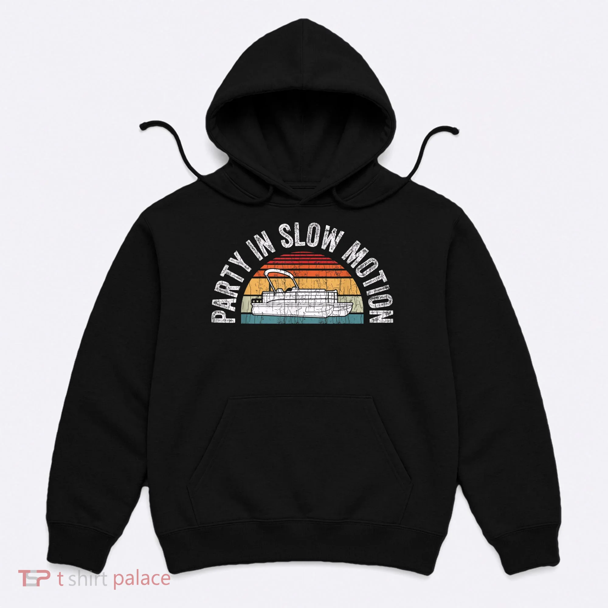 Best Pontoon Captain Boat Party In Slow Motion Hoodie