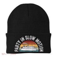 Best Pontoon Captain Boat Party In Slow Motion Beanie thumb 0