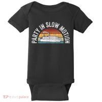 Best Pontoon Captain Boat Party In Slow Motion Baby Bodysuit thumb 0