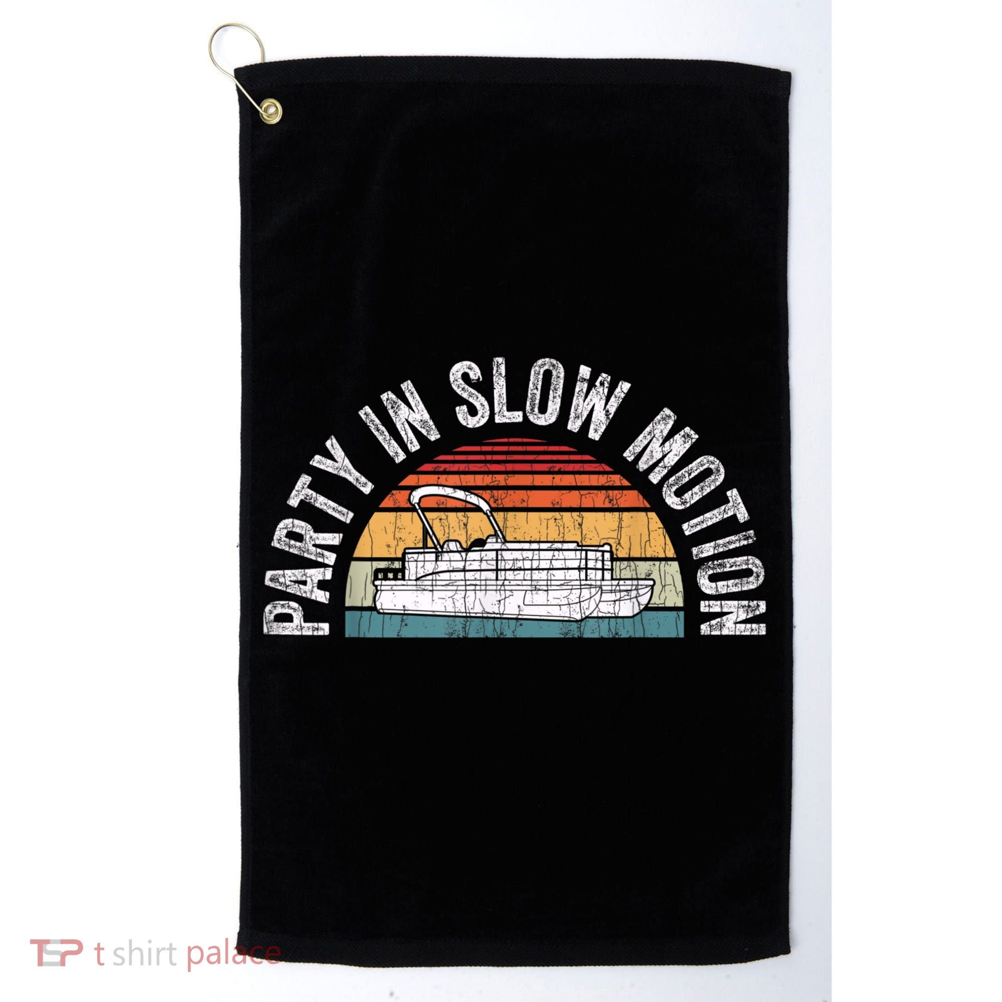 Best Pontoon Captain Boat Party In Slow Motion Golf Towel
