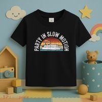 Best Pontoon Captain Boat Party In Slow Motion Toddler T-Shirt thumb 3