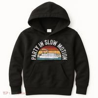 Best Pontoon Captain Boat Party In Slow Motion Kids Hoodie thumb 0