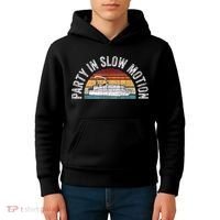 Best Pontoon Captain Boat Party In Slow Motion Kids Hoodie thumb 4