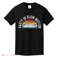 Best Pontoon Captain Boat Party In Slow Motion Kids T-Shirt thumb 0