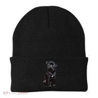 Black Pug Dog For Dog Mom Dad Funny Cute Black Pug Beanie thumb 0