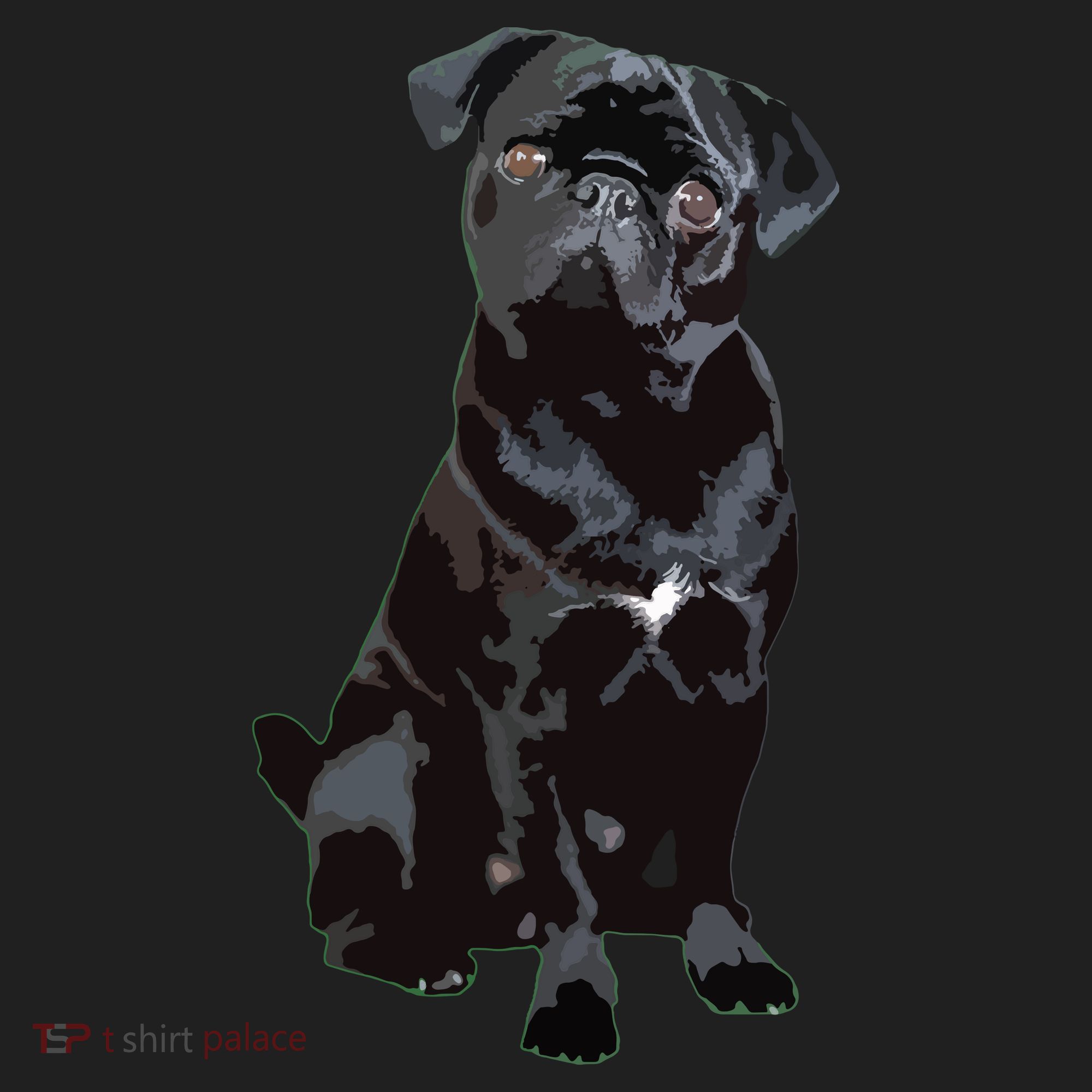 Black Pug Dog For Dog Mom Dad Funny Cute Black Pug Tumbler