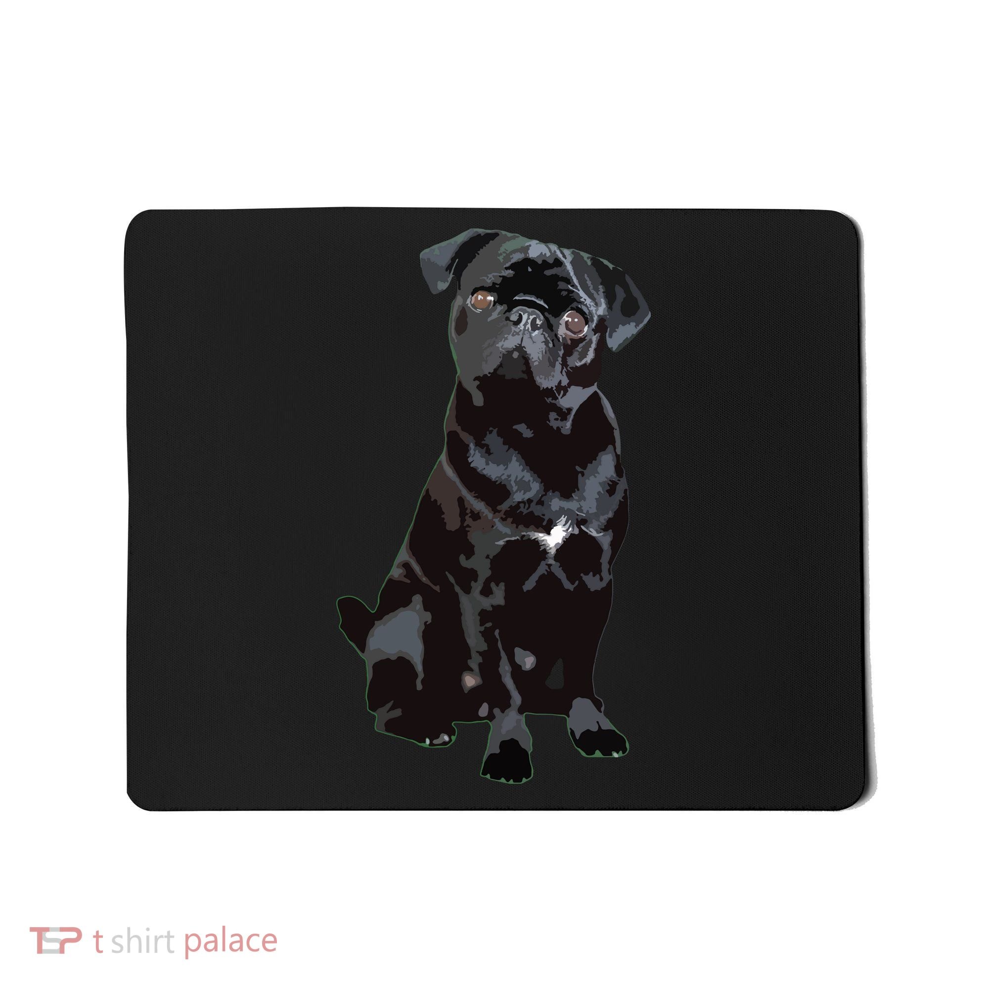 Black Pug Dog For Dog Mom Dad Funny Cute Black Pug Mousepad