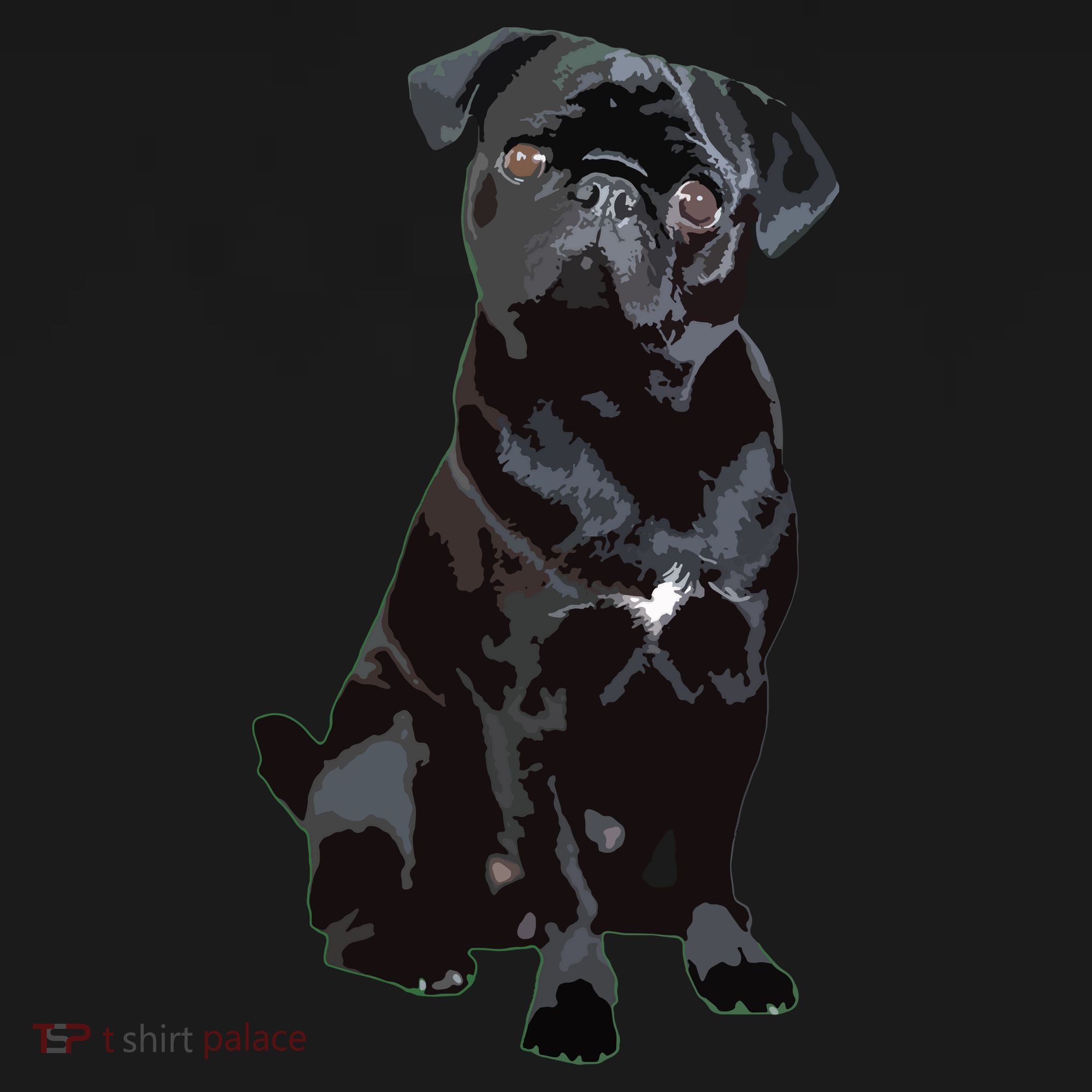 Black Pug Dog For Dog Mom Dad Funny Cute Black Pug Mousepad