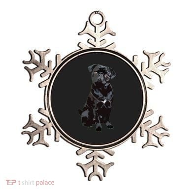 Black Pug Dog For Dog Mom Dad Funny Cute Black Pug Ornament