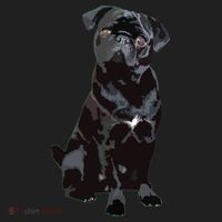 Black Pug Dog For Dog Mom Dad Funny Cute Black Pug Golf Towel thumb 3