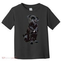 Black Pug Dog For Dog Mom Dad Funny Cute Black Pug Toddler T-Shirt thumb 0