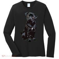 Black Pug Dog For Dog Mom Dad Funny Cute Black Pug Women's Long Sleeve Shirt thumb 0