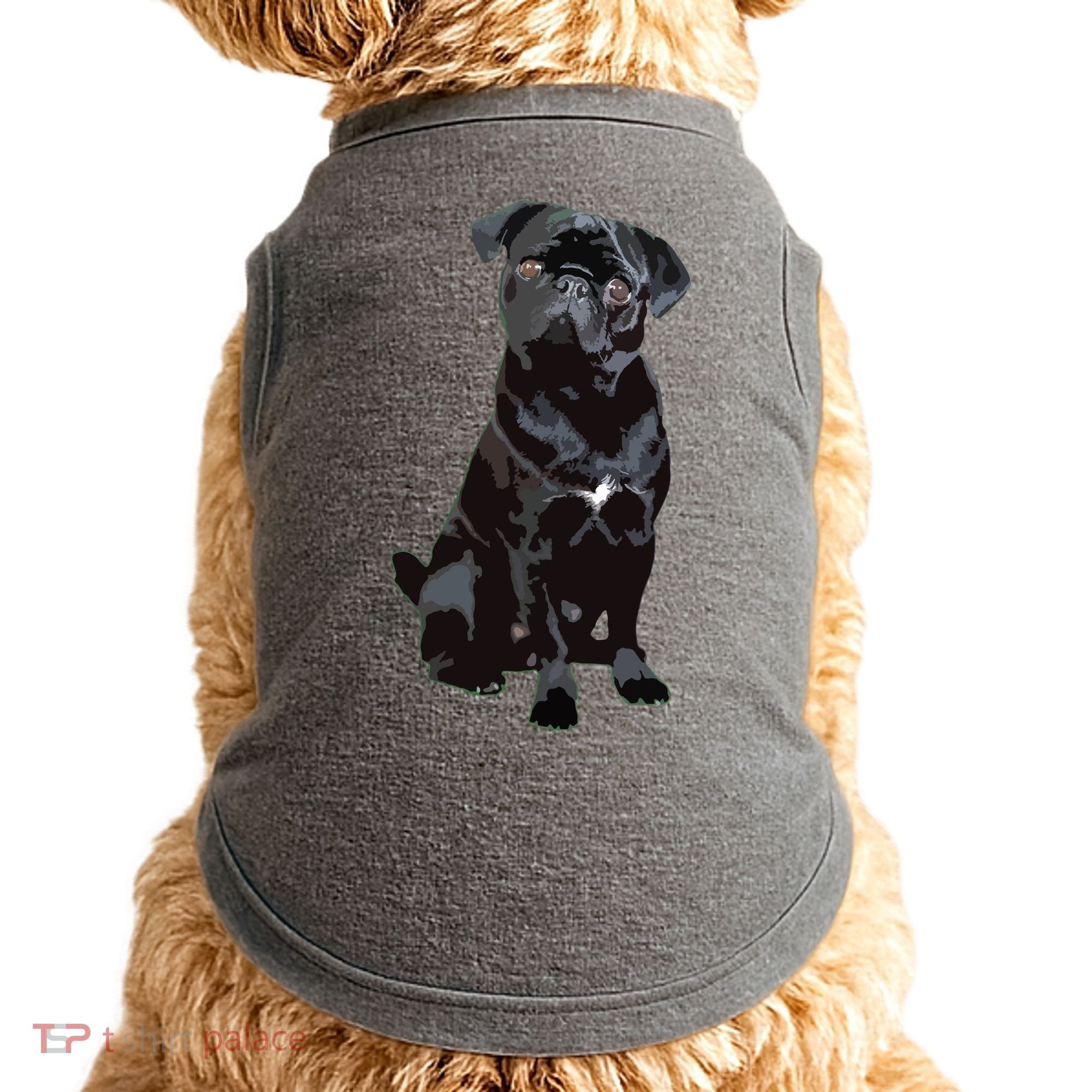 Black Pug Dog For Dog Mom Dad Funny Cute Black Pug Doggie Tank