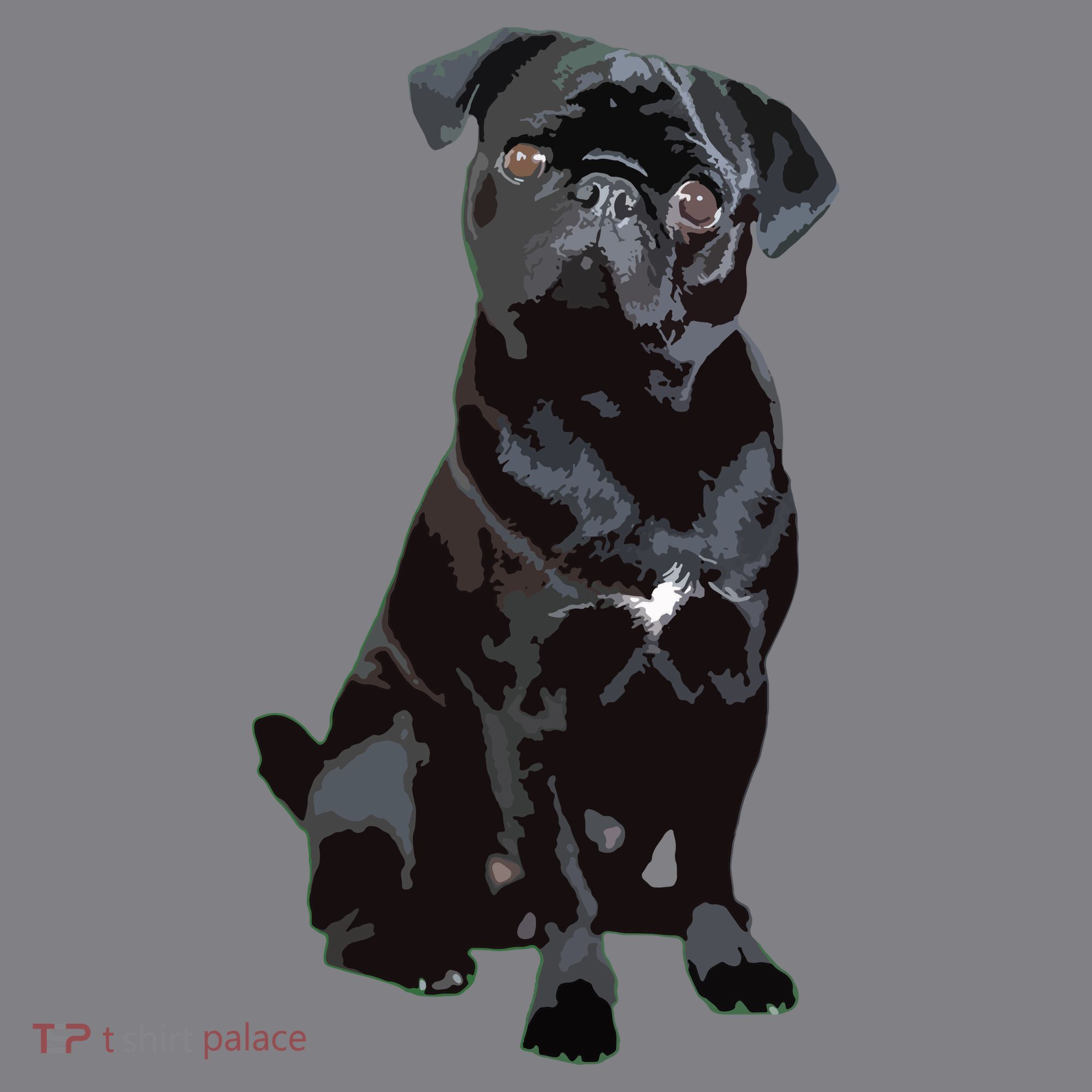 Black Pug Dog For Dog Mom Dad Funny Cute Black Pug Women's Hoodie