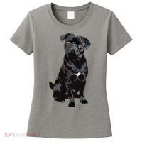 Black Pug Dog For Dog Mom Dad Funny Cute Black Pug Women's T-Shirt thumb 0