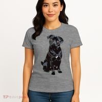 Black Pug Dog For Dog Mom Dad Funny Cute Black Pug Women's T-Shirt thumb 4