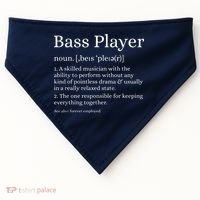 Bass Player Definition Bassist Gift For Musicians USA-Made Doggie Bandana thumb 0