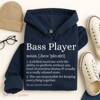 Bass Player Definition Bassist Gift For Musicians Hoodie thumb 4