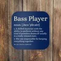 Bass Player Definition Bassist Gift For Musicians Coaster thumb 0