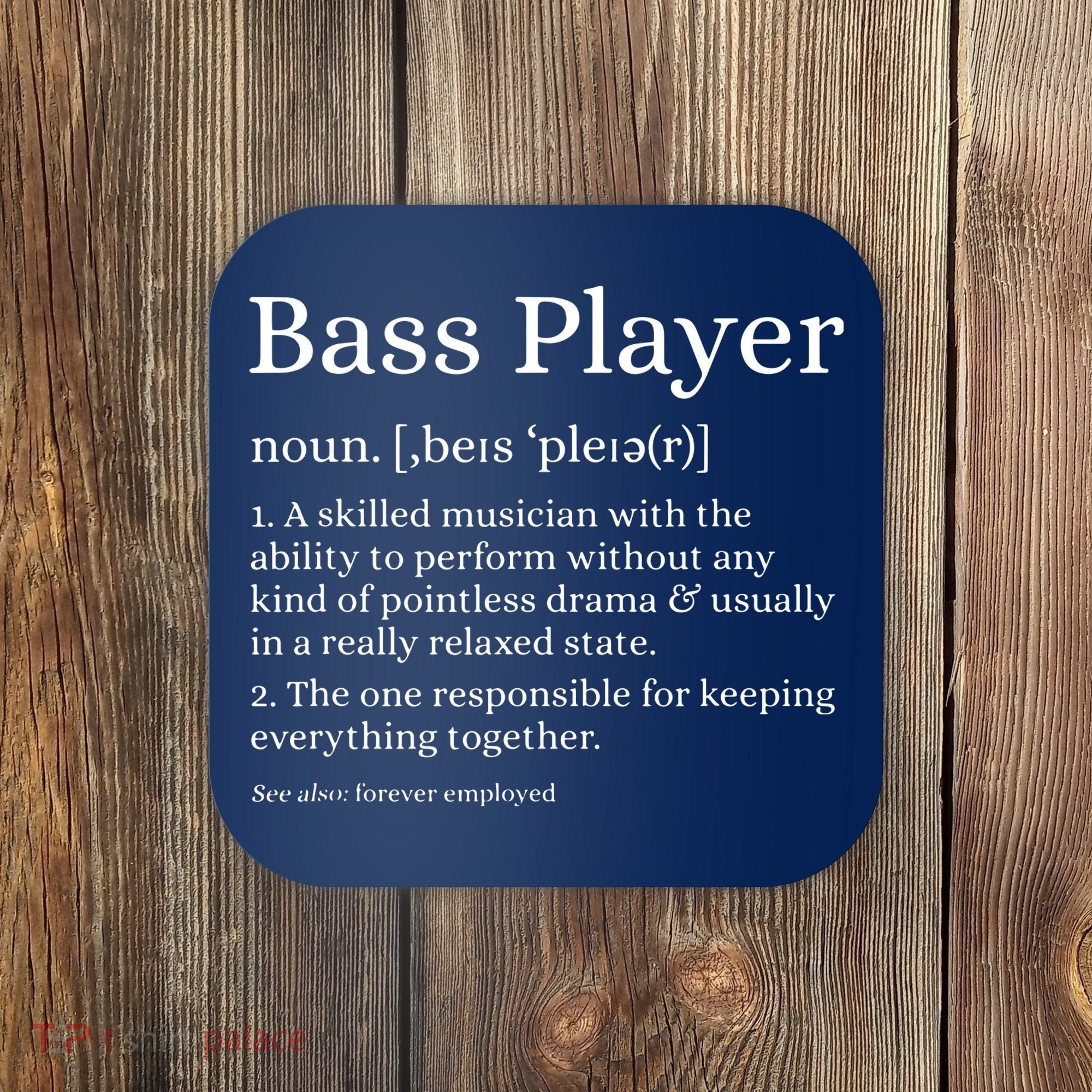 Bass Player Definition Bassist Gift For Musicians Coaster