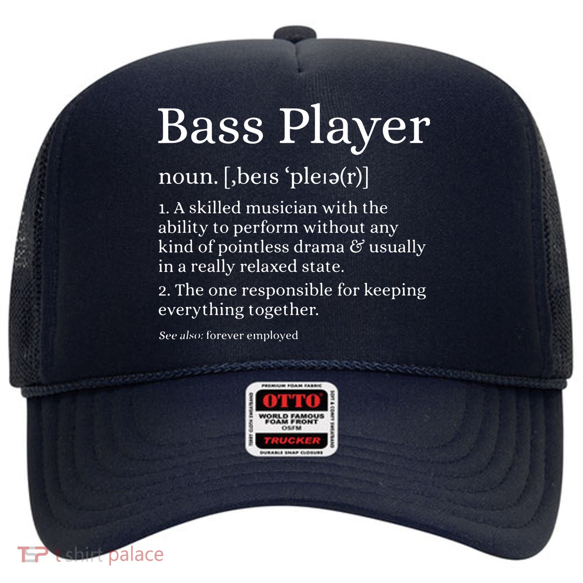 Bass Player Definition Bassist Gift For Musicians Hat