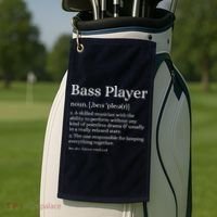 Bass Player Definition Bassist Gift For Musicians Golf Towel thumb 2