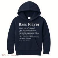 Bass Player Definition Bassist Gift For Musicians Kids Hoodie thumb 0