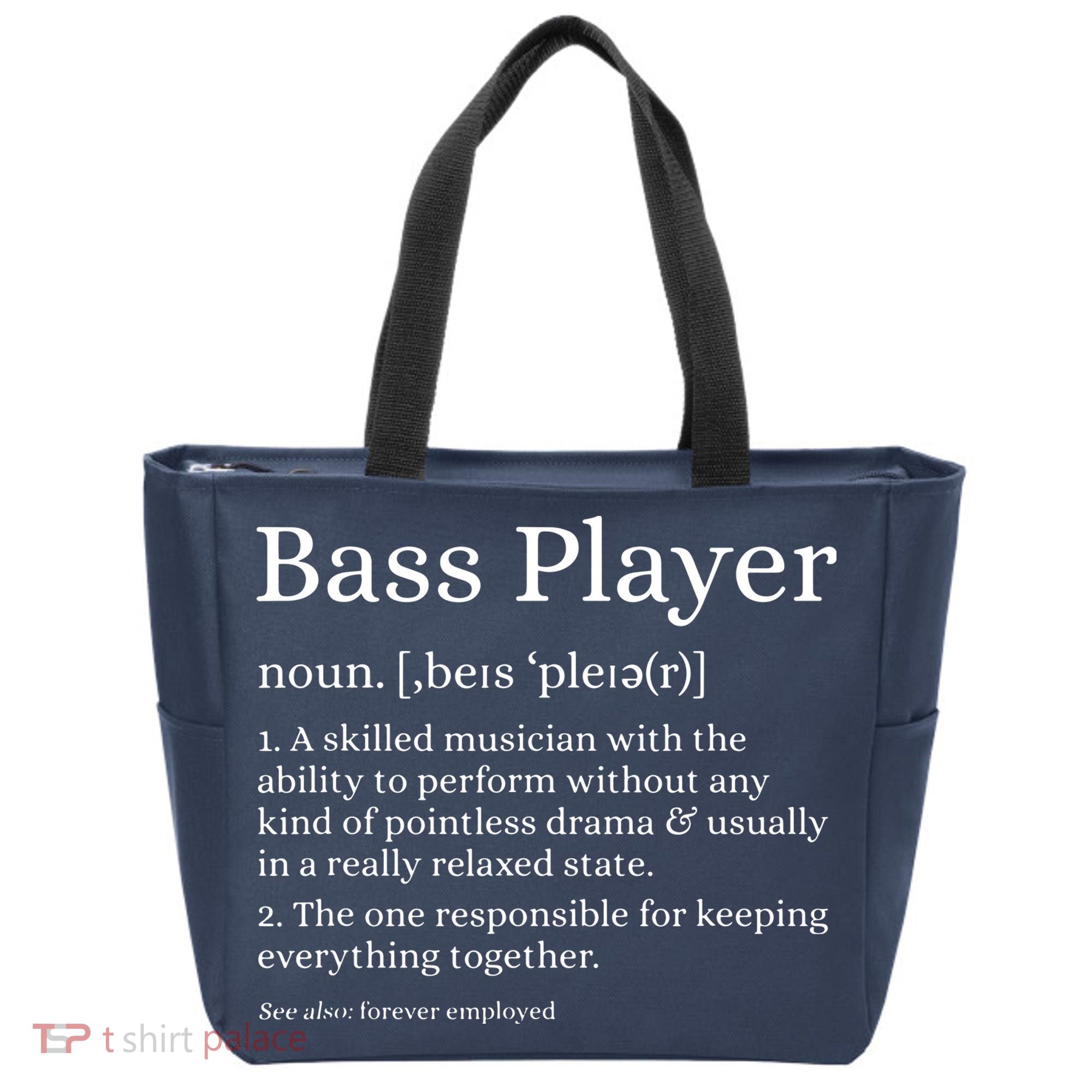 Bass Player Definition Bassist Gift For Musicians Tote Bag
