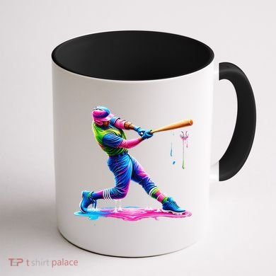 Baseball Player Drip Ice Cream Gift Coffee Mug back